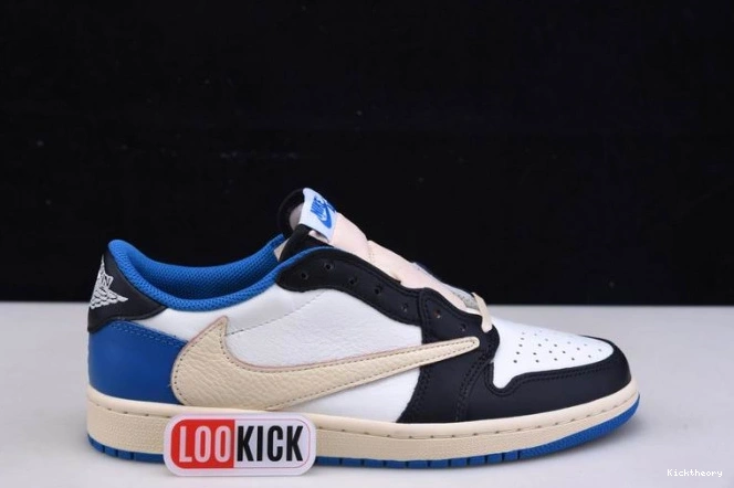 Kicktheory x DM7866-140 Fragment Low Design Jordan Scott 1 Retro x Travis Air 0816
